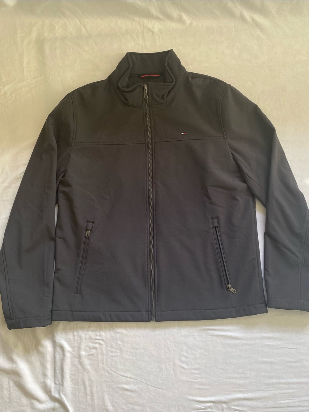 Tommy Hilfiger Men's Gray Zip-Up Softshell Jacket - Size M